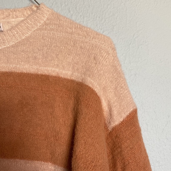 Princess Polly Women's Size S/M Striped Knit Pullover Sweater Brown Tan Black - Picture 4 of 10